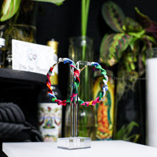 Load image into Gallery viewer, Fabric Wrapped Hoops - Twisted - White