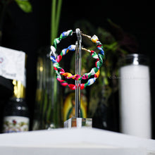 Load image into Gallery viewer, Fabric Wrapped Hoops - Twisted - White