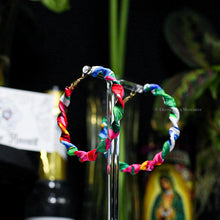 Load image into Gallery viewer, Fabric Wrapped Hoops - Twisted - White