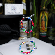 Load image into Gallery viewer, Fabric Wrapped Hoops - Twisted - White