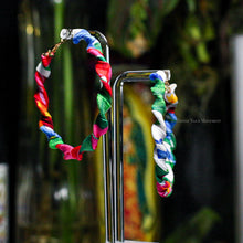 Load image into Gallery viewer, Fabric Wrapped Hoops - Twisted - White