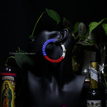 Load image into Gallery viewer, “Homeland Hoops" Satin Cord Braided Hoop Earrings - Philippines