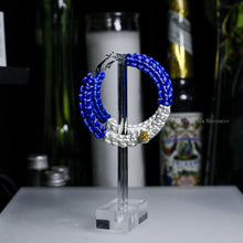 Load image into Gallery viewer, "Homeland Hoops" Satin Cord Braided Hoop Earrings - El Salvador