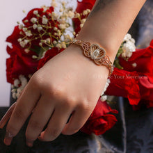 Load image into Gallery viewer, Gold Bracelet - Tri-Color Heart Bracelet Virgen De Guadalupe - 8"