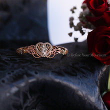 Load image into Gallery viewer, Gold Bracelet - Tri-Color Heart Bracelet Virgen De Guadalupe - 8"