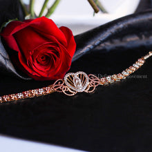 Load image into Gallery viewer, Gold Bracelet - Tri-Color Heart Bracelet Virgen De Guadalupe - 8"