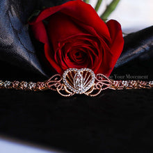 Load image into Gallery viewer, Gold Bracelet - Tri-Color Heart Bracelet Virgen De Guadalupe - 8"