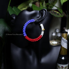 Load image into Gallery viewer, “Homeland Hoops&quot; Satin Cord Braided Hoop Earrings - Philippines ￼
