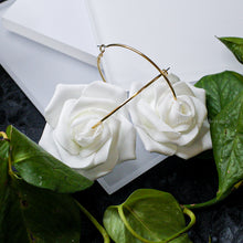 Load image into Gallery viewer, Rose Hoops - White Rose
