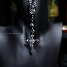 Load image into Gallery viewer, Clear/Silver Rosary Inspired Earrings
