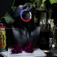 Load image into Gallery viewer, “Homeland Hoops&quot; Satin Cord Braided Hoop Earrings - Philippines ￼
