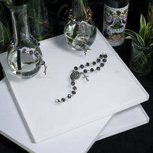 Load image into Gallery viewer, Charcoal/Silver Rosary Inspired Bracelet
