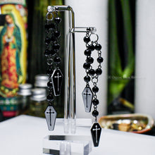 Load image into Gallery viewer, Coffin Rosary Inspired Earrings - Double Layered
