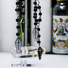 Load image into Gallery viewer, Coffin Rosary Inspired Earrings - Double Layered
