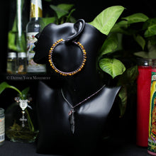 Load image into Gallery viewer, Wrapped Hoops - Yellow Tiger’s Eye
