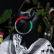 Load image into Gallery viewer, &quot;Hoops for Palestine&quot; Satin Cord Braided Hoop Earrings
