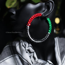 Load image into Gallery viewer, &quot;Hoops for Palestine&quot; Satin Cord Braided Hoop Earrings
