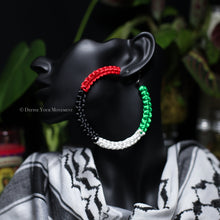 Load image into Gallery viewer, &quot;Hoops for Palestine&quot; Satin Cord Braided Hoop Earrings
