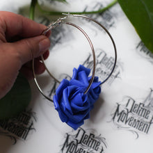 Load image into Gallery viewer, Rose Hoops - Royal Blue Rose
