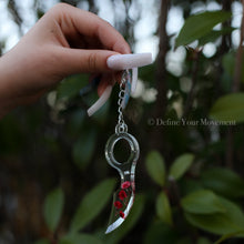 Load image into Gallery viewer, Floral Resin Keychains - Karambit Daisy Dagger
