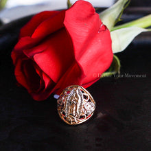 Load image into Gallery viewer, Gold Plated Tri-Color Floral Virgen De Guadalupe Ring - Size 7
