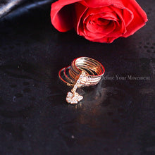 Load image into Gallery viewer, Gold Ring - Tri-Color Butterfly Ring - 7
