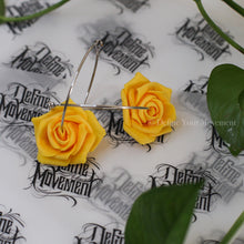 Load image into Gallery viewer, Rose Hoops - Yellow Rose
