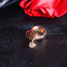 Load image into Gallery viewer, Gold Ring - Tri-Color Butterfly Ring - 7
