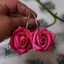 Load image into Gallery viewer, Rose Hoops - Pink Rose
