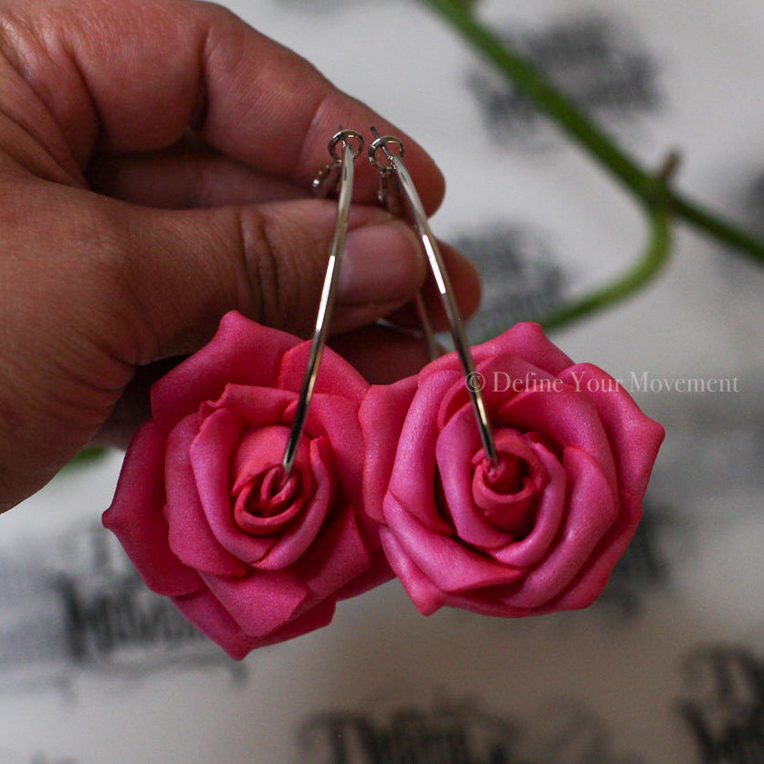 Rose Hoops - Pink Rose