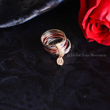 Load image into Gallery viewer, Gold Ring - Tri-Color Virgen De Guadalupe Ring - Size 7
