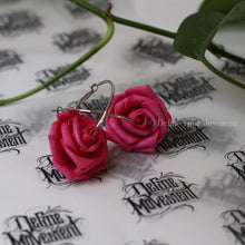 Load image into Gallery viewer, Rose Hoops - Pink Rose
